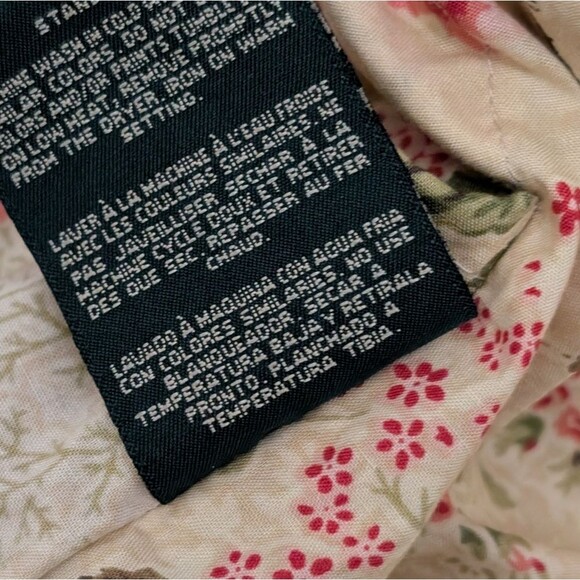 Lauren Ralph Lauren pillow case cover sham standard 100% cotton Asia Roses tan - Picture 3 of 9